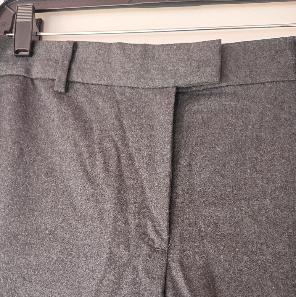 Talbots Windsor Italian Flannel Wool‎ Blend Dress Pants Women Size 10 Gray - Picture 3 of 11